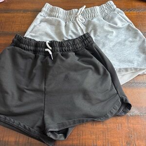 SHEIN Black and Gray Athletic Shorts